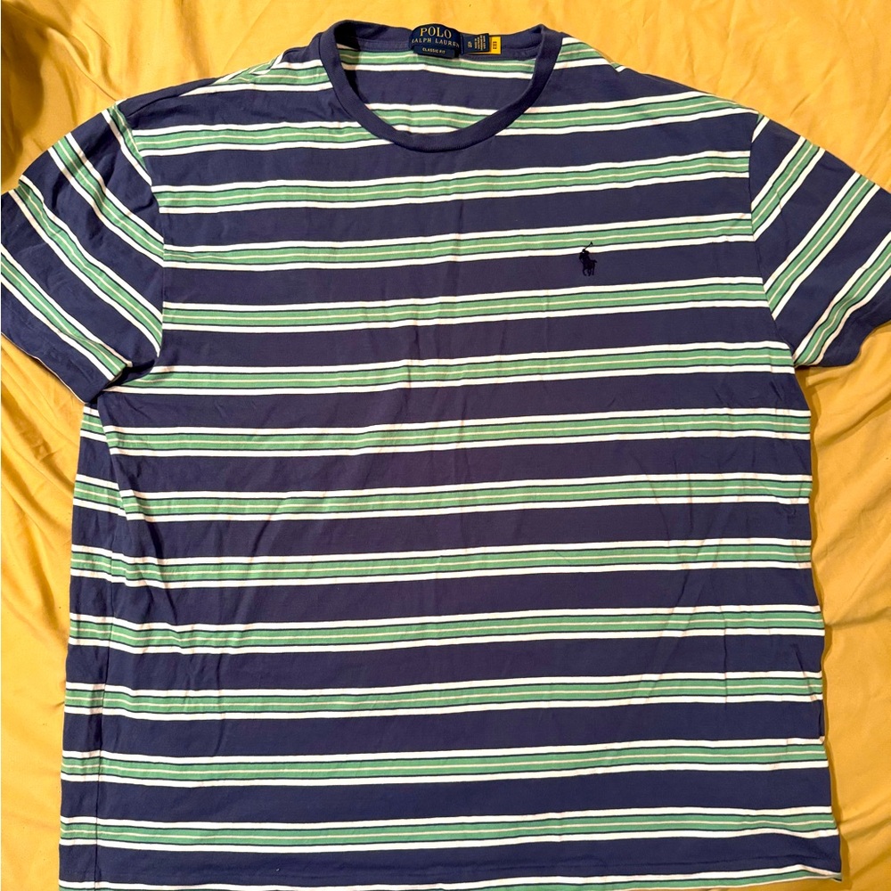 Polo Ralph Lauren men’s xl striped shirt. Worn once!